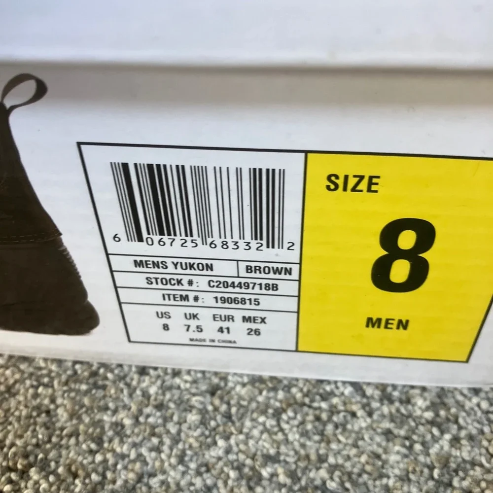 Staheekum Yukon Mens‎ 8 Winter Boots Brown Black Insulated Waterproof NEW IN BOX